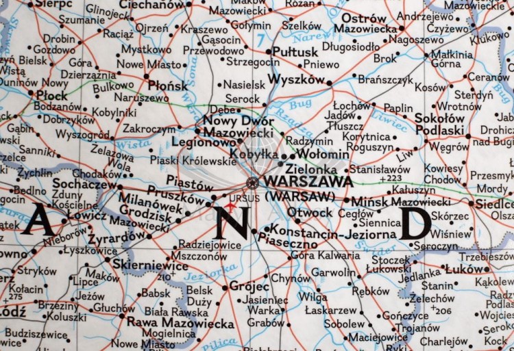 Europa Środkowa. Mapa ścienna. National Geographic. Fragment 7