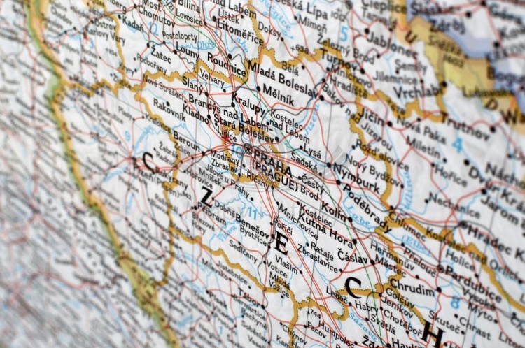 Europa Środkowa. Mapa ścienna. National Geographic. Fragment 8