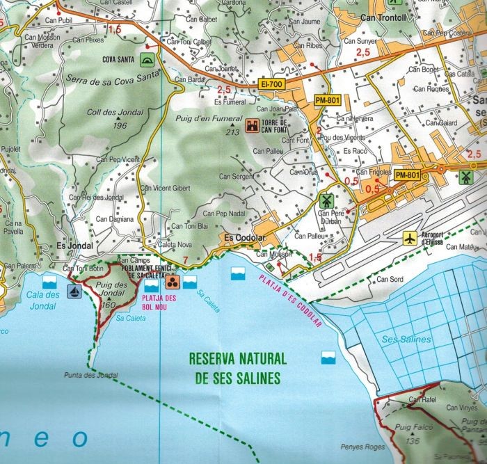 Ibiza i Formentera 1:40 000. Mapa samochodowo-turystyczna wydawnictwa Freytag & Berndt. Fragment 1