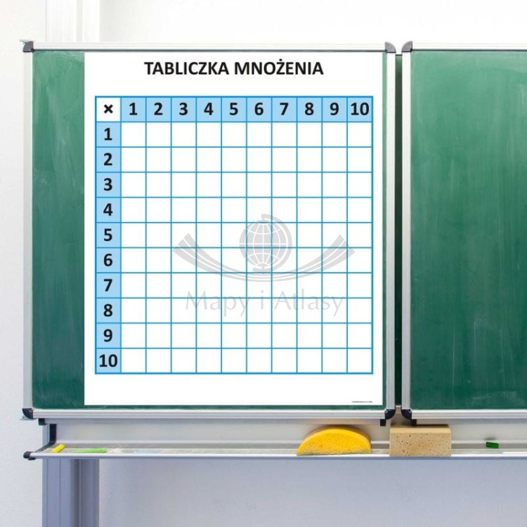 Tabliczka mnożenia - nakładka magnetyczna na tablice. Przykład zastosowania