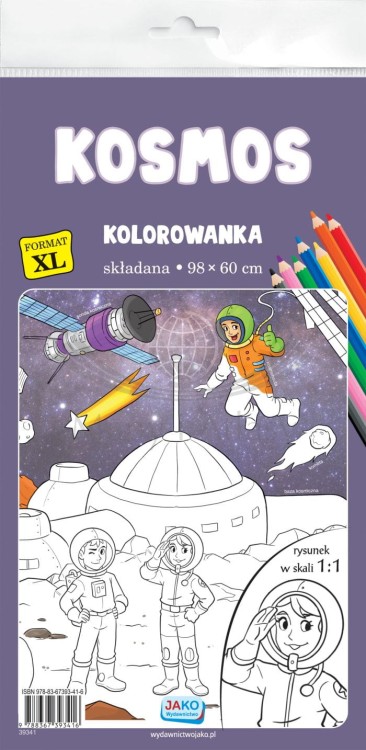 Kosmos. Składana kolorowanka XL wydawnictwa Jako.