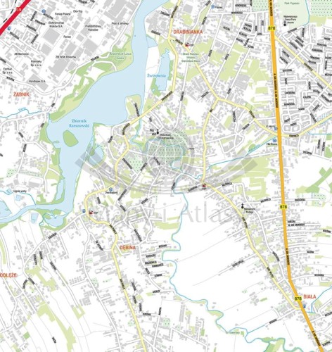 Rzeszów 1:13 000. Mapa ścienna / Plan miasta. Wersja STRONG. Fragment