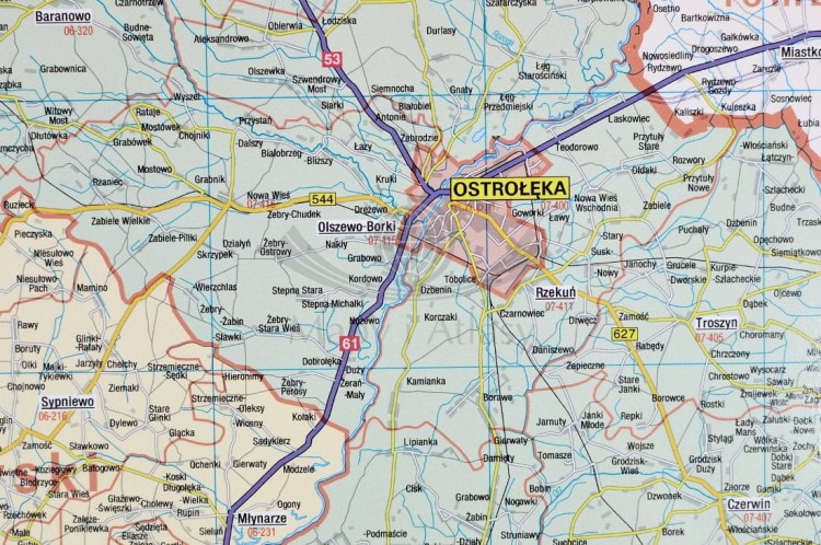 Mazowsze / Województwo mazowieckie 1:200 000. Mapa ścienna. Fragment 1