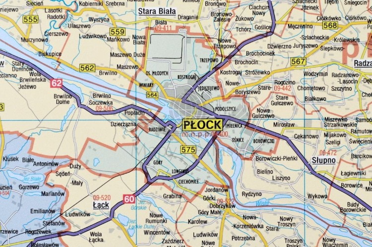 Mazowsze / Województwo mazowieckie 1:200 000. Mapa ścienna. Fragment 3