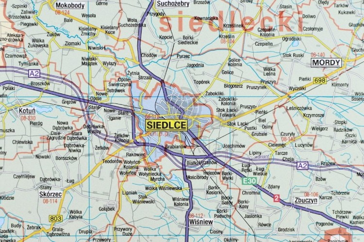 Mazowsze / Województwo mazowieckie 1:200 000. Mapa ścienna. Fragment 5