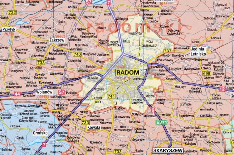 Mazowsze / Województwo mazowieckie 1:200 000. Mapa ścienna. Fragment 6