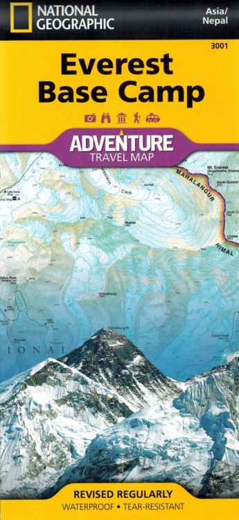Nepal: Everest Base Camp 1:50 000. Wodoodporna mapa turystyczna wydawnictwa National Geographic. Okładka