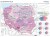 Polska 1:550 000. Demografia. Mapa ścienna wydawnictwa Meridian.