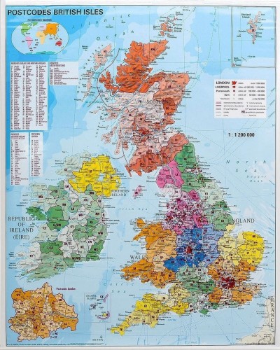 Wyspy Brytyjskie / Wielka Brytania 1:1 200 000. Mapa kodowa. Rama alu SLIM