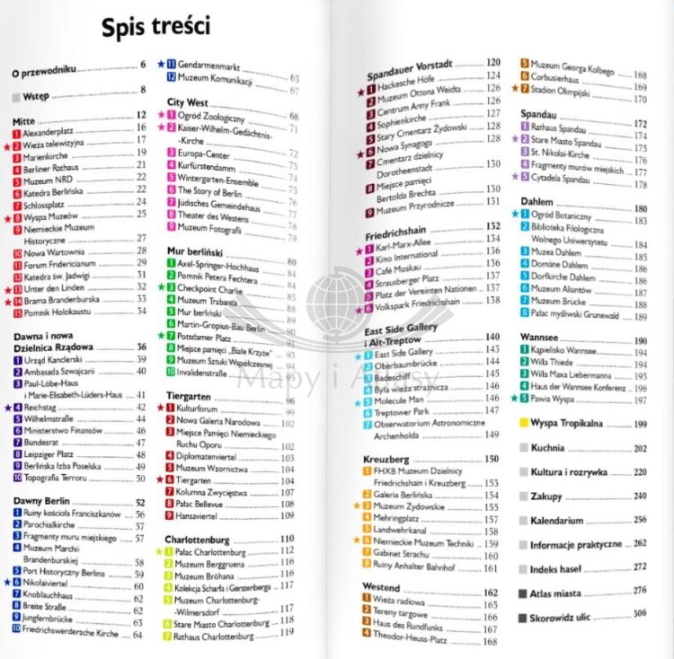 Berlin 3 w 1. Przewodnik, mapa, atlas wydawnictwa ExpressMap. Spis treści