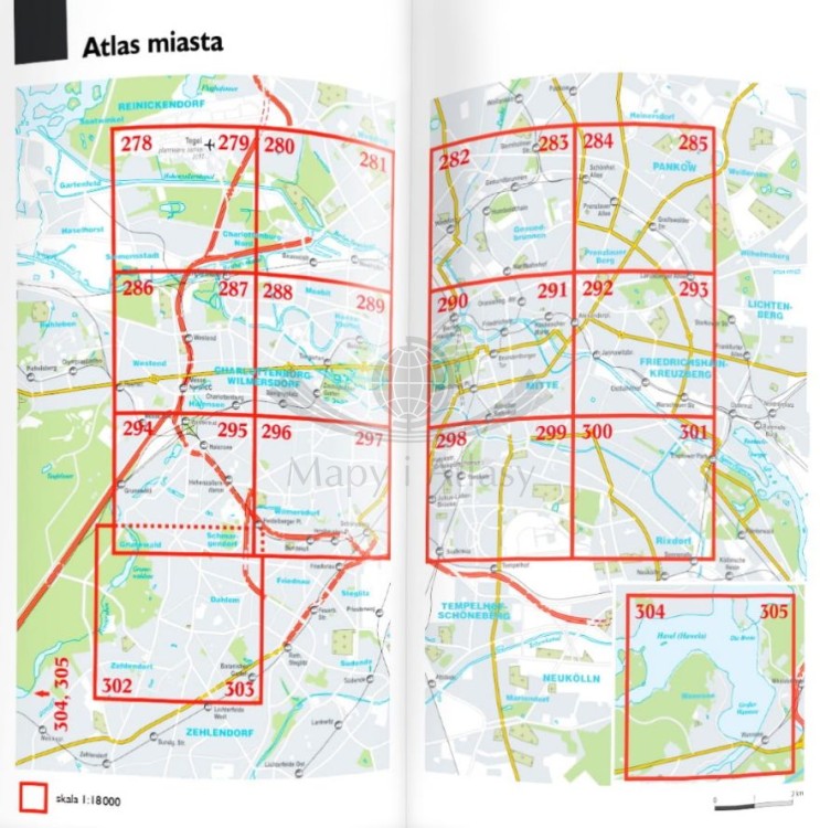 Berlin 3 w 1. Przewodnik, mapa, atlas wydawnictwa ExpressMap.  Przykładowe strony 2