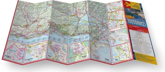 Czarnogóra 3 w 1. Przewodnik, atlas i laminowana mapa samochodowo-turystyczna wydawnictwa ExpressMap. Mapa
