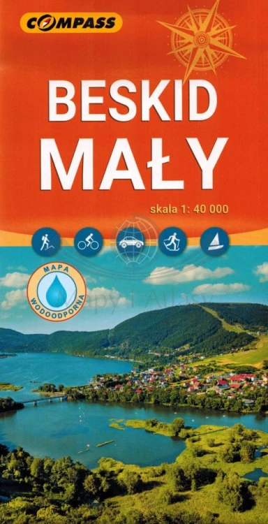 Beskid Mały 1:40 000. Laminowana mapa turystyczna wydawnictwa Compass. Okładka