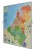Benelux / Beneluks 1:420 000. Belgia, Holandia, Luksemburg. Mapa administracyjna magnetyczna. Kody pocztowe. Rama alu SLIM