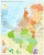 Benelux / Beneluks 1:420 000. Belgia, Holandia, Luksemburg. Mapa administracyjna magnetyczna. Kody pocztowe. Rama alu SLIM
