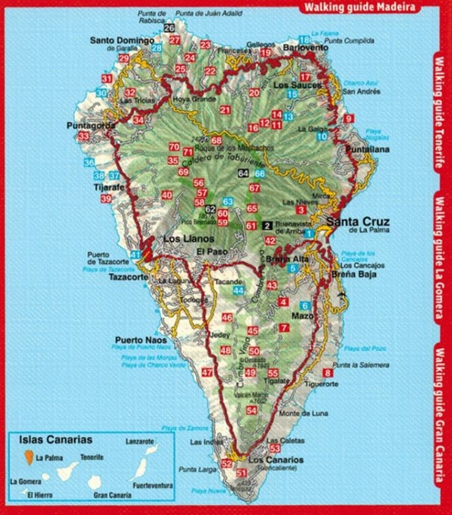 La Palma: 71 tras pieszych / La Palma: 71 walks. Przewodnik wydawnictwa Rother. Zasięg publikacji