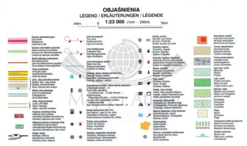 Trójmiasto / Gdańsk, Gdynia, Sopot +3. Reda, Rumia, Wejherowo. Laminowana mapa / Plan miasta wydawnictwa Demart. Legenda