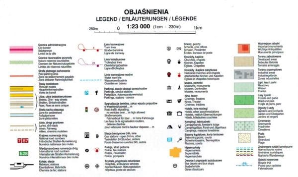 Trójmiasto / Gdańsk, Gdynia, Sopot +3. Reda, Rumia, Wejherowo. Laminowana mapa / Plan miasta wydawnictwa Demart. Legenda