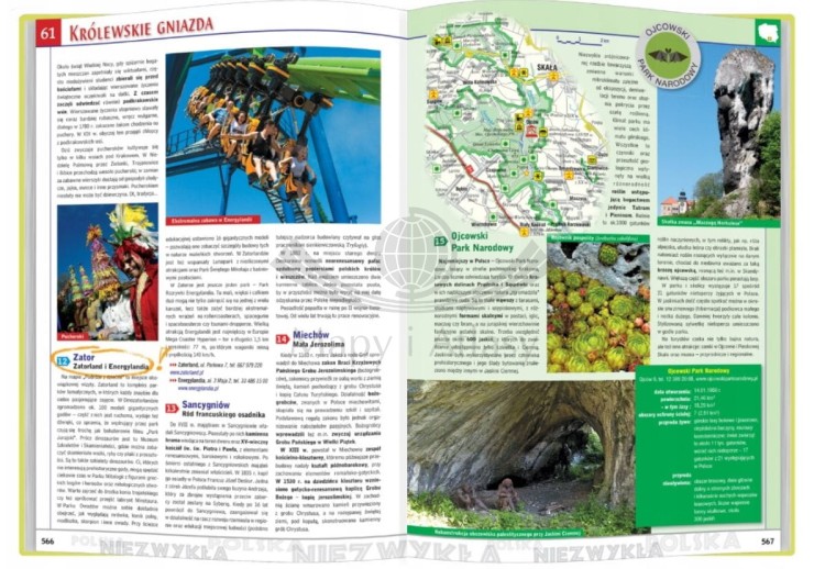 Polska Niezwykła XXL. Przewodnik i atlas  wydawnictwa Demart. Przykładowe stronny 3