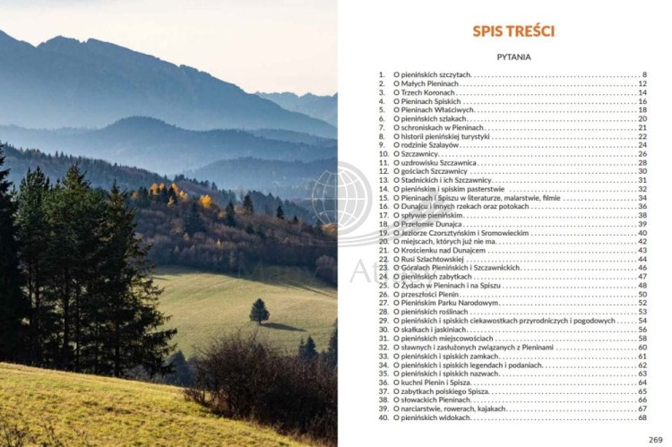 Pieniny. 555 zagadek o Pieninach. Anna Śliwa wydawnictwa Bezdroża. Przykładowe strony 4