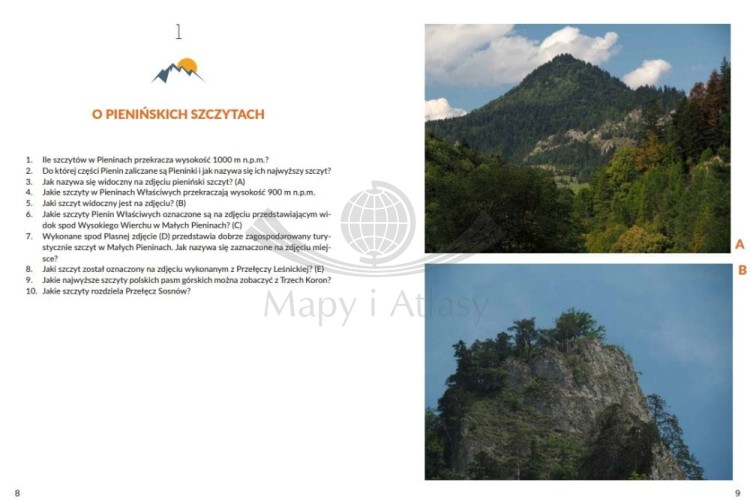 Pieniny. 555 zagadek o Pieninach. Anna Śliwa wydawnictwa Bezdroża. Przykładowe strony 1