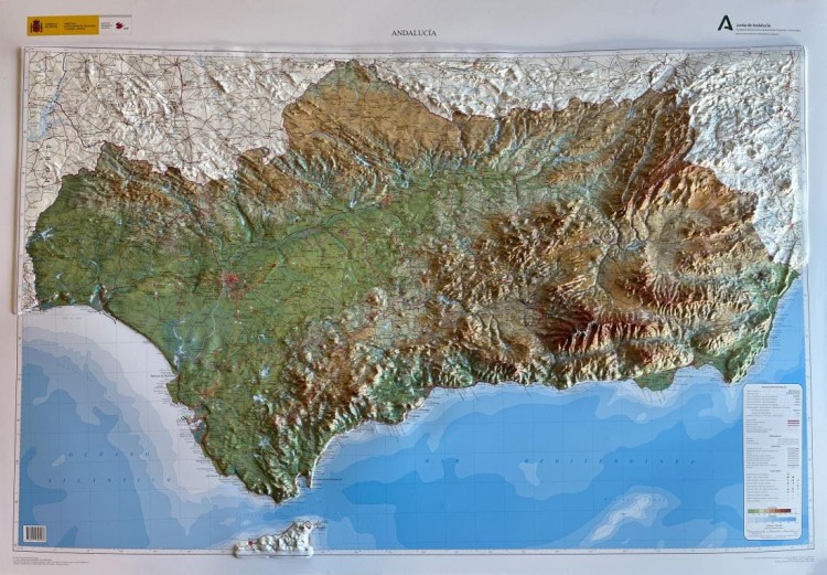 Andaluzja 1:350 000. Mapa plastyczna (trójwymiarowa)