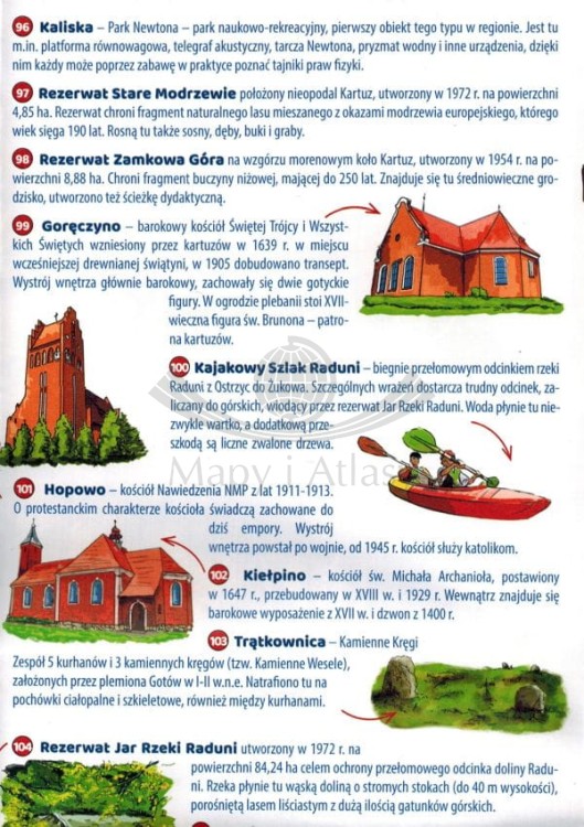 Kaszuby dla dzieci i nie tylko. Mapa turystyczna wydawnictwa Galileos. Rewers