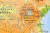 Afryka. Ukształtowanie powierzchni. Mapa fizyczna do wpinania. Rama alu SLIM. Fragment 4