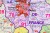Francja 1:1 000 000. Mapa administracyjna. Kody pocztowe. Rama alu SLIM. Fragment 2