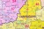 Francja 1:1 000 000. Mapa administracyjna. Kody pocztowe. Rama alu SLIM. Fragment 3