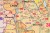 Francja 1:1 000 000. Mapa administracyjna. Kody pocztowe. Rama alu SLIM. Fragment 4