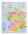 Francja 1:1 000 000. Mapa administracyjna. Kody pocztowe. Rama alu SLIM