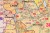 Francja 1:1 000 000. Mapa administracyjna do wpinania. Kody pocztowe. Rama alu SLIM. Fragment 4