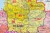Francja 1:1 000 000. Mapa administracyjna magnetyczna. Kody pocztowe. Rama alu SLIM. Fragment 1