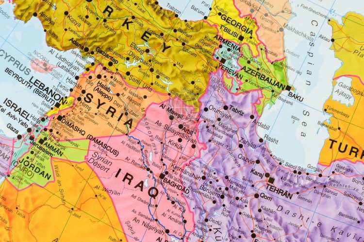 Azja 1:11 000 000. Mapa polityczna. Rama alu SLIM. Fragment 4