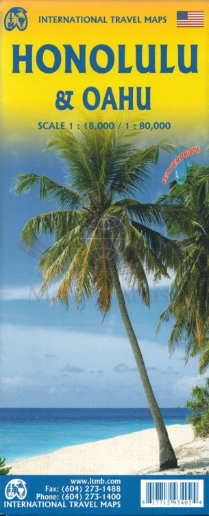Honolulu i Oahu. Wodoodporna mapa samochodowo-turystyczna wydawnictwa ITMB. Okładka