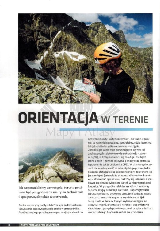 Rysy / Przełęcz pod Chłopkiem. Książeczka wydawnictwa Tatrzański Park Narodowy. Przykładowa strona 1