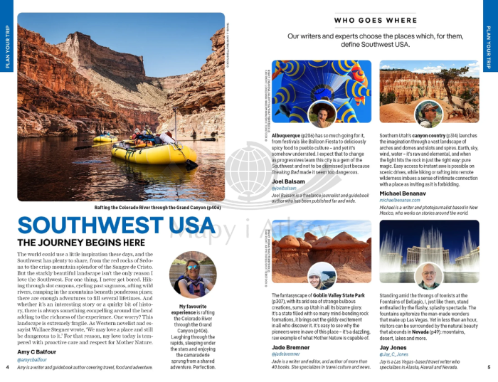 USA południowy-zachód / Southwest USA. Przewodnik wydawnictwa Lonely Planet. Przykładowe strony 2