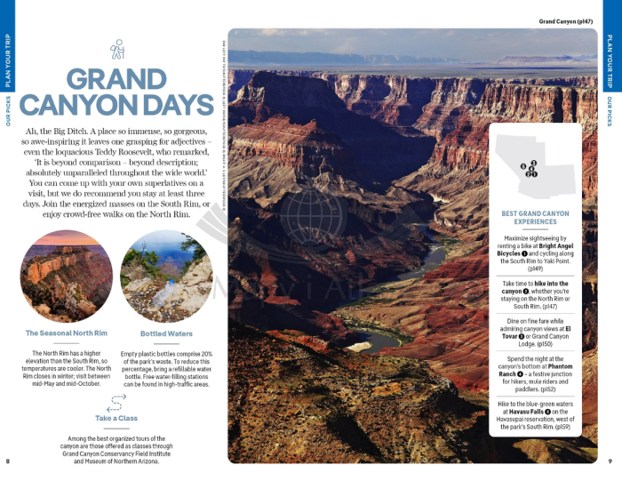 USA południowy-zachód / Southwest USA. Przewodnik wydawnictwa Lonely Planet. Przykładowe strony 4