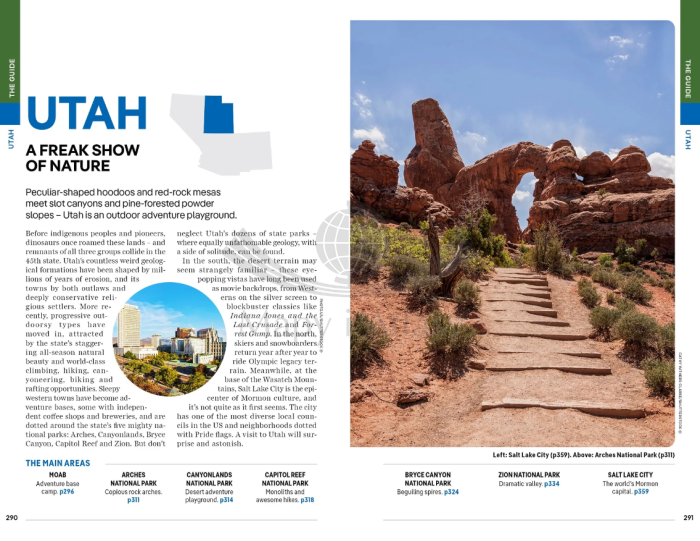 USA południowy-zachód / Southwest USA. Przewodnik wydawnictwa Lonely Planet. Przykładowe strony 8