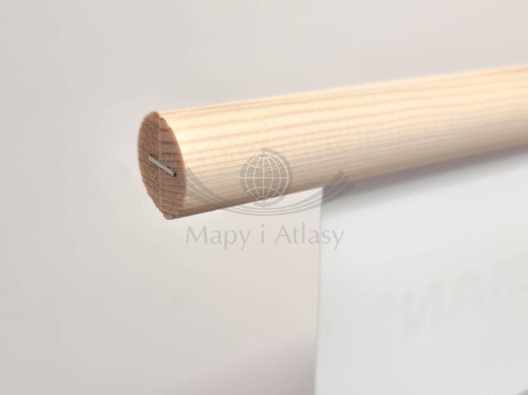 Świat 1:26 000 000. Strefy klimatyczne. Mapa ścienna wydawnictwa Meridian. Oprawa w drewniane półwałki.