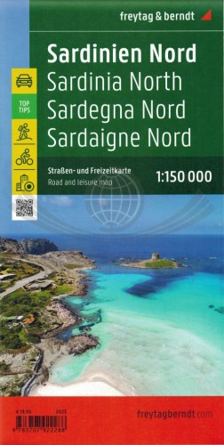 Sardynia Północna i Południowa 1:150 000. Zestaw dwóch map samochodowo-turystycznych. Wydawnictwo Freytag & Berndt. Okładka