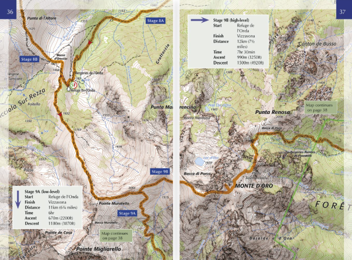 Trekking the GR20 Corsica / Korsyka. Przewodnik wydawnictwa Cicerone. Przykładowe strony 2