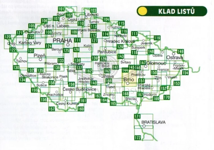 Brno. Morawski Kras / Okoli Brna, Moravsky Kras. Mapa turystyczna, rowerowa 144 wydawnictwa Shocart.