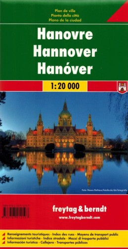 Hanover 1:20 000. Mapa / Plan miasta wydawnictwa Freytag & Berndt. Okładka
