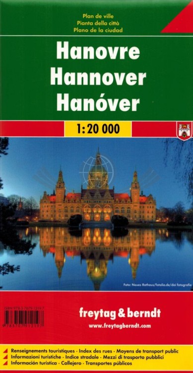 Hanover 1:20 000. Mapa / Plan miasta wydawnictwa Freytag & Berndt. Okładka