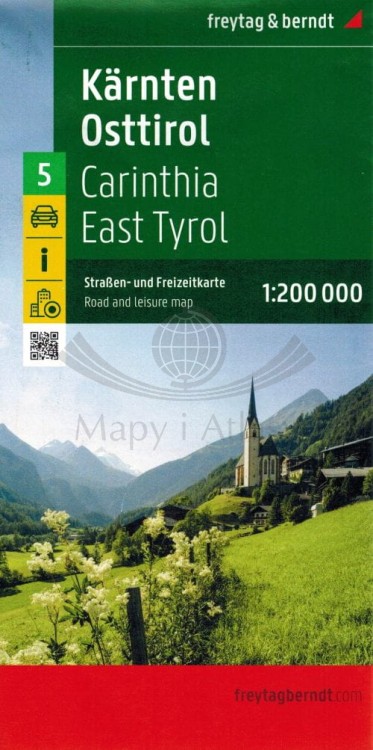 Karyntia, Tyrol wschodni 1:200 000. Mapa samochodowo-turystyczna wydawnictwa Freytag & Berndt. Okładka