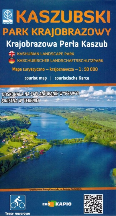Kaszubski Park Krajobrazowy 1:50 000 / Kaszuby. Mapa turystyczna wydawnictwa Cartomedia. Okładka