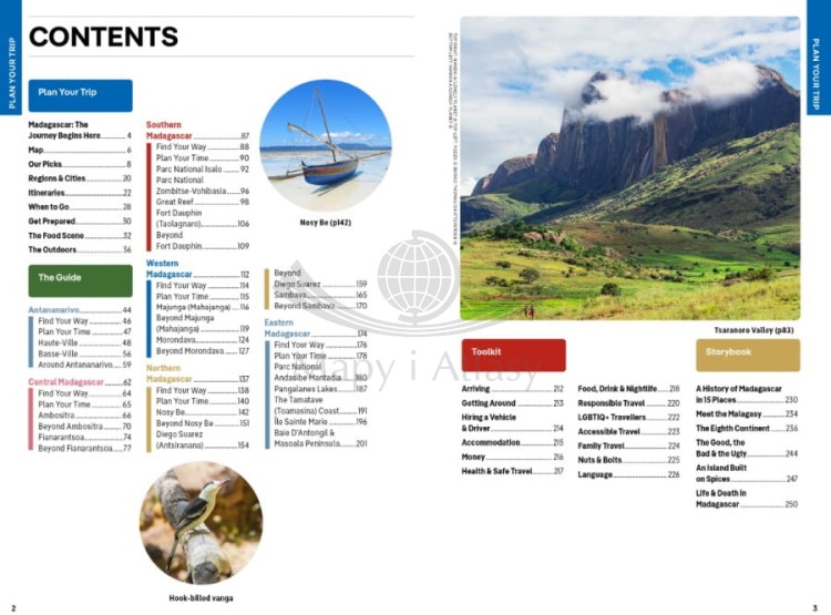Madagaskar / Madagascar. Przewodnik wydawnictwa Lonely Planet. Spis treści.