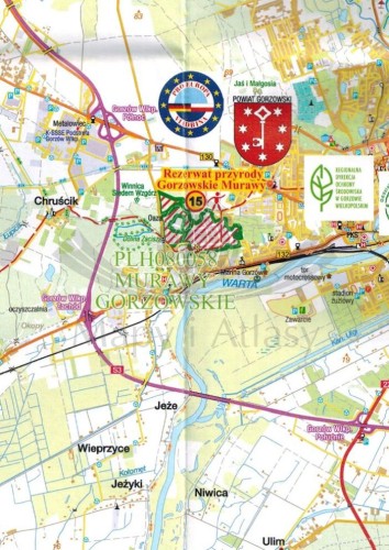 Rezerwaty przyrody ziemi Lubuskiej 1:77 000. Mapa przyrodniczo-turystyczna wydawnictwa Sygnatura. Fragment 1